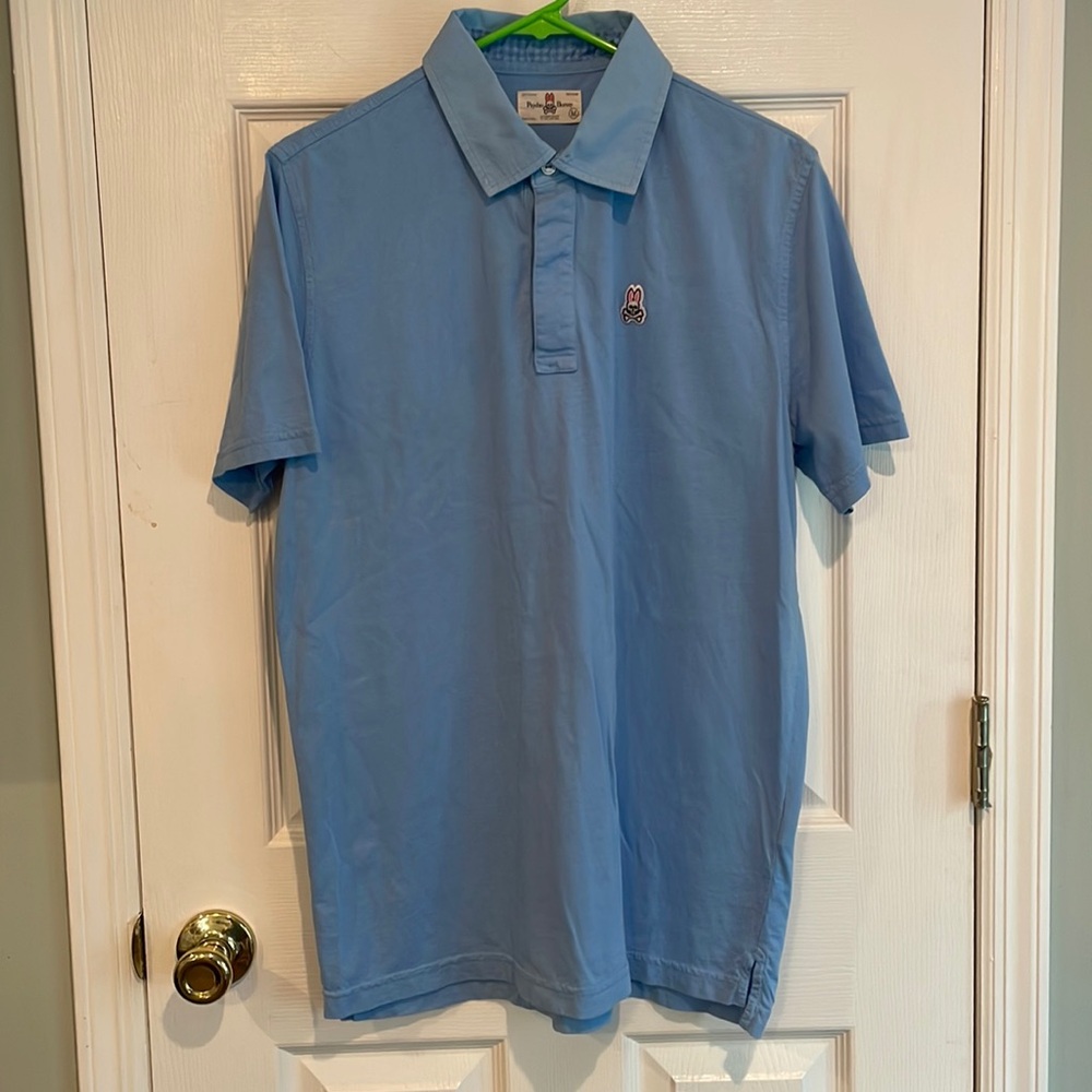 Psycho Bunny Collared Shirt Blue Medium
